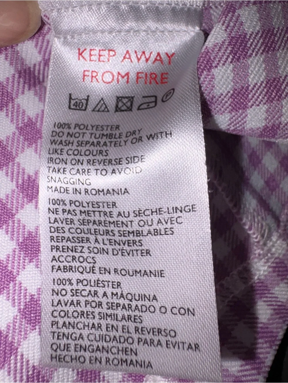 Urban Outfitters Purple Gingham Mini Skirt Size Large Cottagecore Y2K